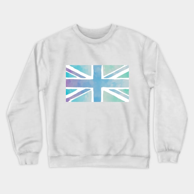 Union Jack in watercolors Crewneck Sweatshirt by chris@christinearnold.com